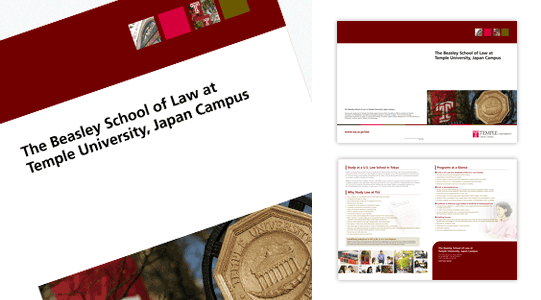 Temple University: Presentation folder design